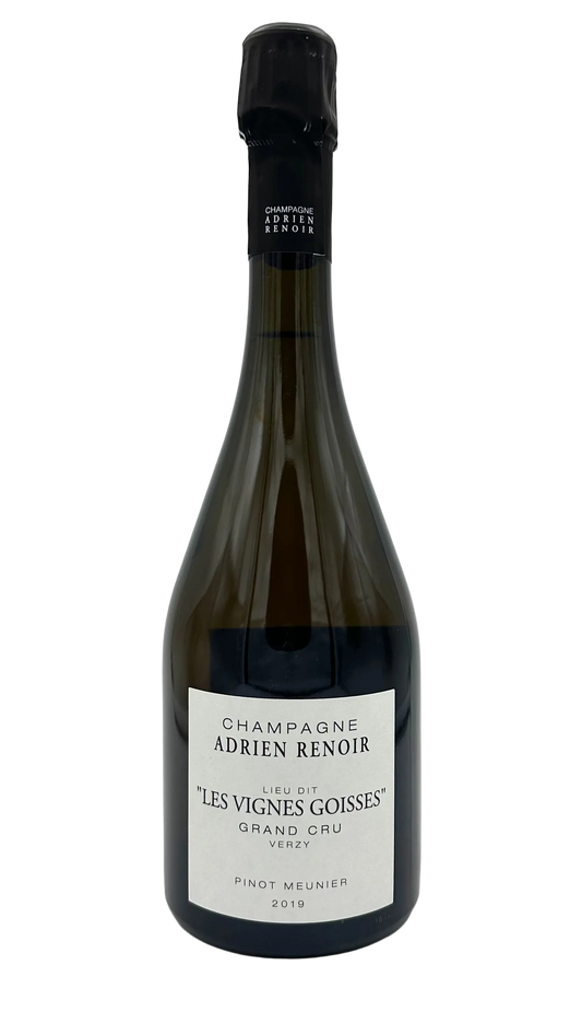 2019 Les Vignes Goisses von Adrien Renoir, Grand Cru Winzerchampagner aus Verzy. 100% Pinot Meunier.