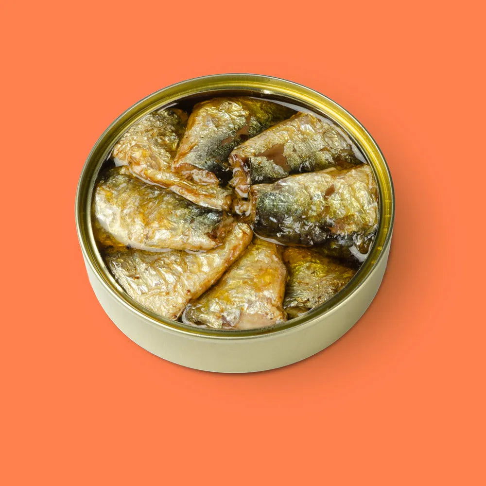 Conservas Güeyumar: Gegrillte Sardinenschwänze in Arbequina-Olivenöl